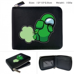Among us Anime zipper black le...