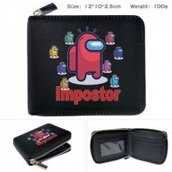 Among us Anime zipper black le...