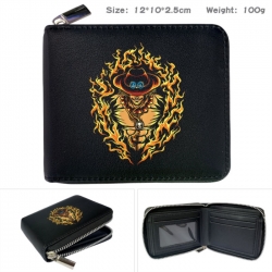 One Piece Anime zipper black l...