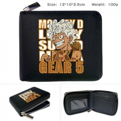 One Piece Anime zipper black l...