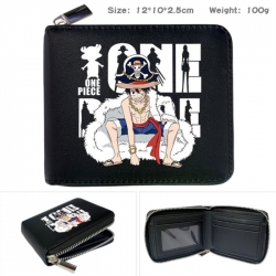 One Piece Anime zipper black l...