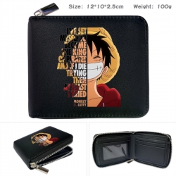 One Piece Anime zipper black l...