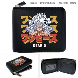 One Piece Anime zipper black l...