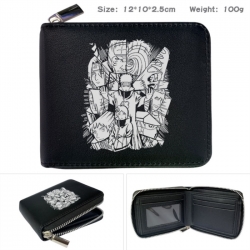 Naruto Anime zipper black leat...