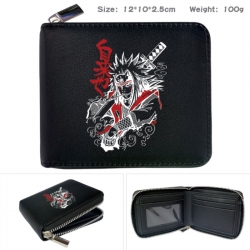 Naruto Anime zipper black leat...