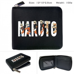Naruto Anime zipper black leat...