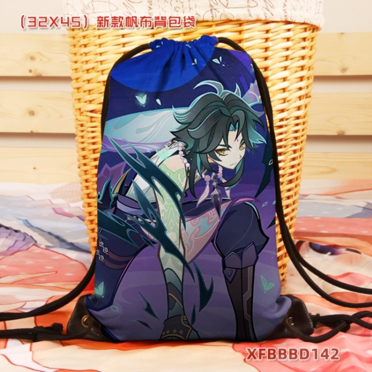 Genshin Impact Anime canvas backpack bag 32X45CM