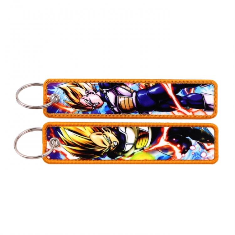 DRAGON BALL Double sided color woven label keychain with thickened hanging rope 13x3cm 10G price for 5 pcs