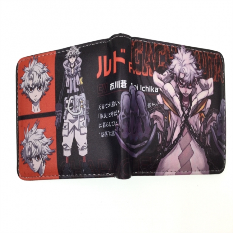 GACHI AKUTA Anime two fold  Short wallet 11X9.5CM 60G 