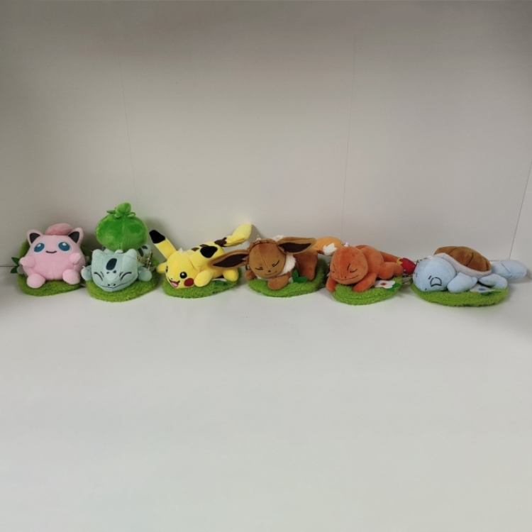 Pokemon Animation peripheral plush toy doll pendant 10CM a set of 6