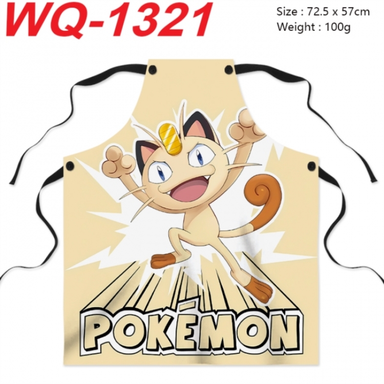 Pokemon Anime full-color printed apron 72.5x57cm