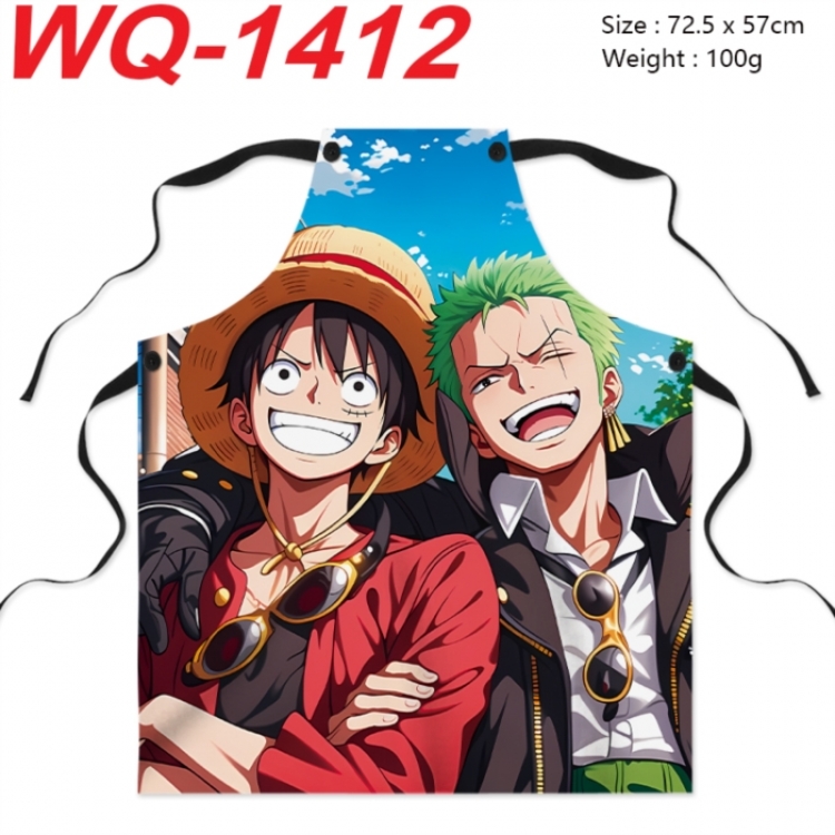 One Piece Anime full-color printed apron 72.5x57cm