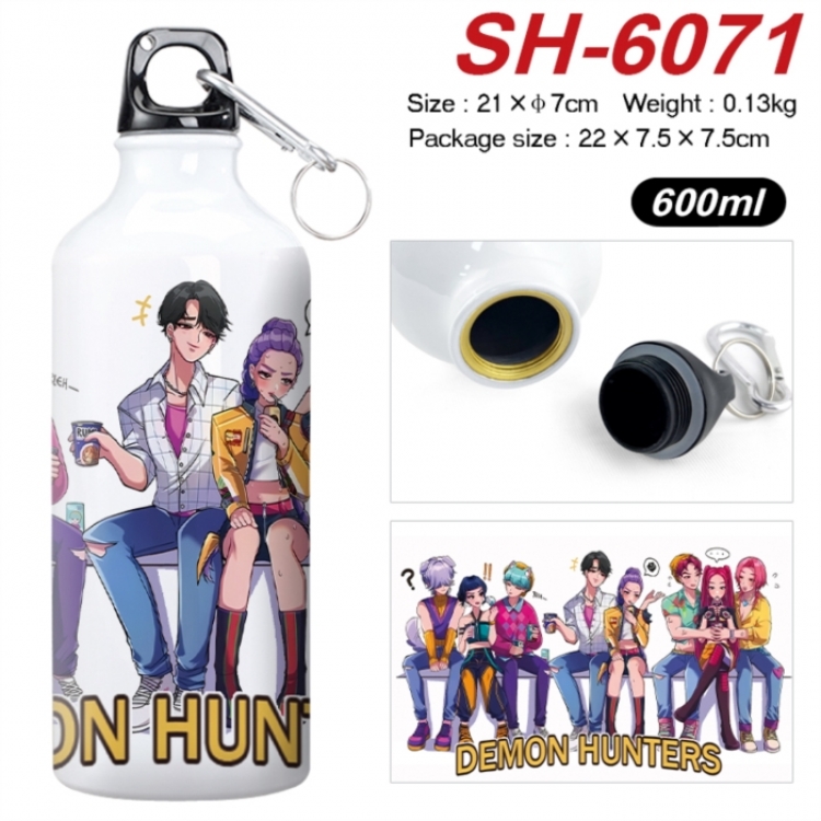 K-Pop Demon Hunters Anime print sports kettle aluminum kettle water cup 600ml 21x7cm