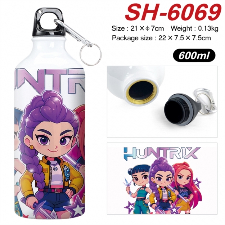 K-Pop Demon Hunters Anime print sports kettle aluminum kettle water cup 600ml 21x7cm