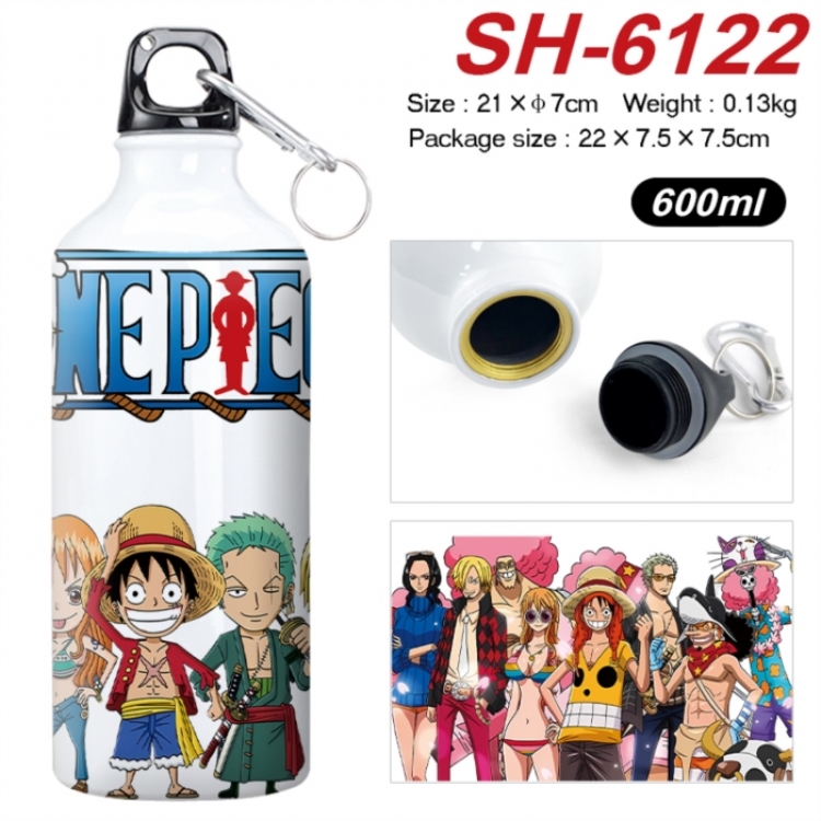One Piece Anime print sports kettle aluminum kettle water cup 600ml 21x7cm