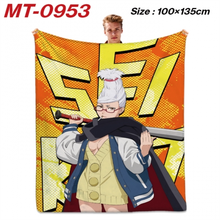 DANDADAN Anime flannel blanket air conditioner quilt double-sided printing 100x135cm