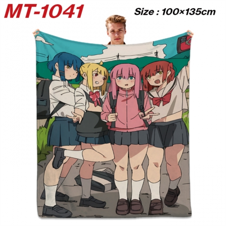 BOCCHI THE ROCK! Anime flannel blanket air conditioner quilt double-sided printing 100x135cm