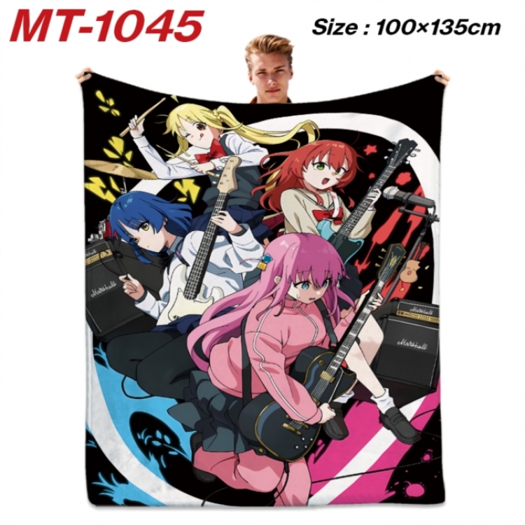 BOCCHI THE ROCK! Anime flannel blanket air conditioner quilt double-sided printing 100x135cm