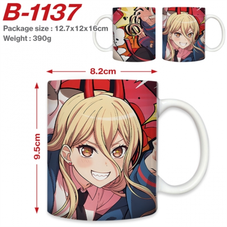 Chainsaw Man Anime printed ceramic mug 400ml (single carton foam packaging) 