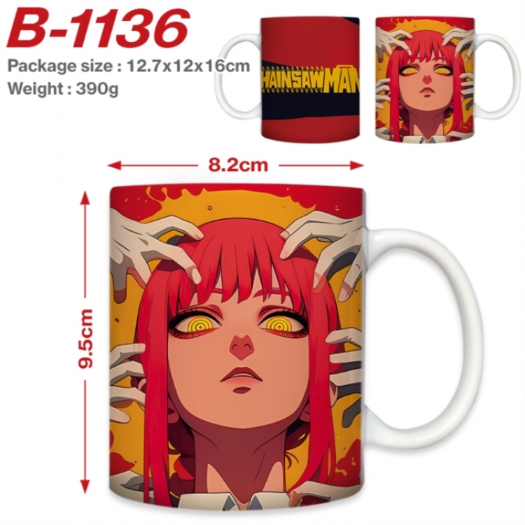 Chainsaw Man Anime printed ceramic mug 400ml (single carton foam packaging) 