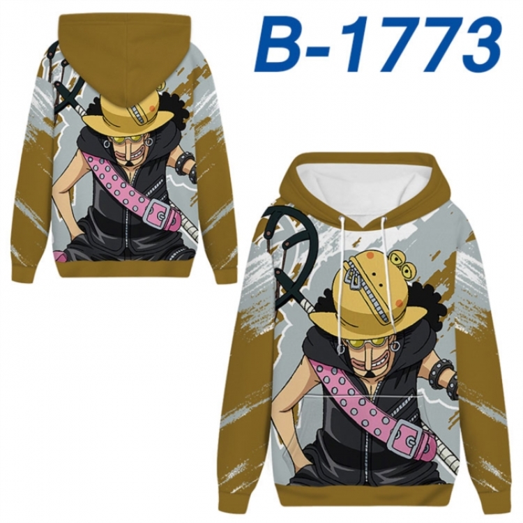 One Piece Anime full-color health cloth hooded sweatshirt from S to 4XL 