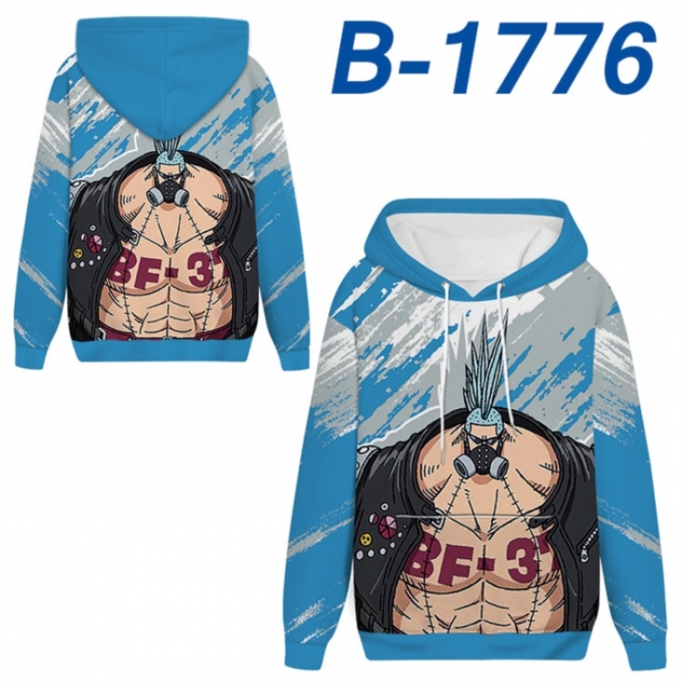 One Piece Anime full-color health cloth hooded sweatshirt from S to 4XL 