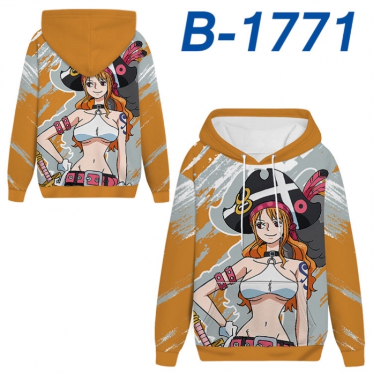 One Piece Anime full-color health cloth hooded sweatshirt from S to 4XL 