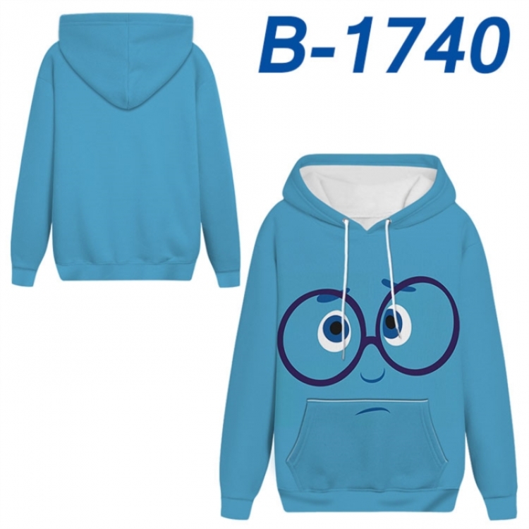 Inside Out Anime full-color health cloth hooded sweatshirt from S to 4XL 