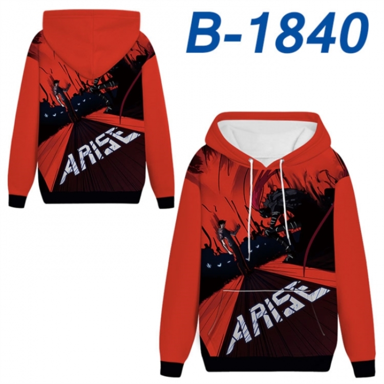 Solo Leveling:Arise Anime full-color health cloth hooded sweatshirt from S to 4XL 