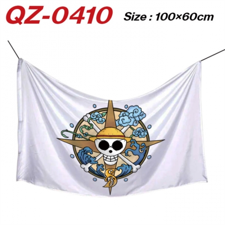 One Piece  Anime Full Color Watermark Printing Banner 100X60CM