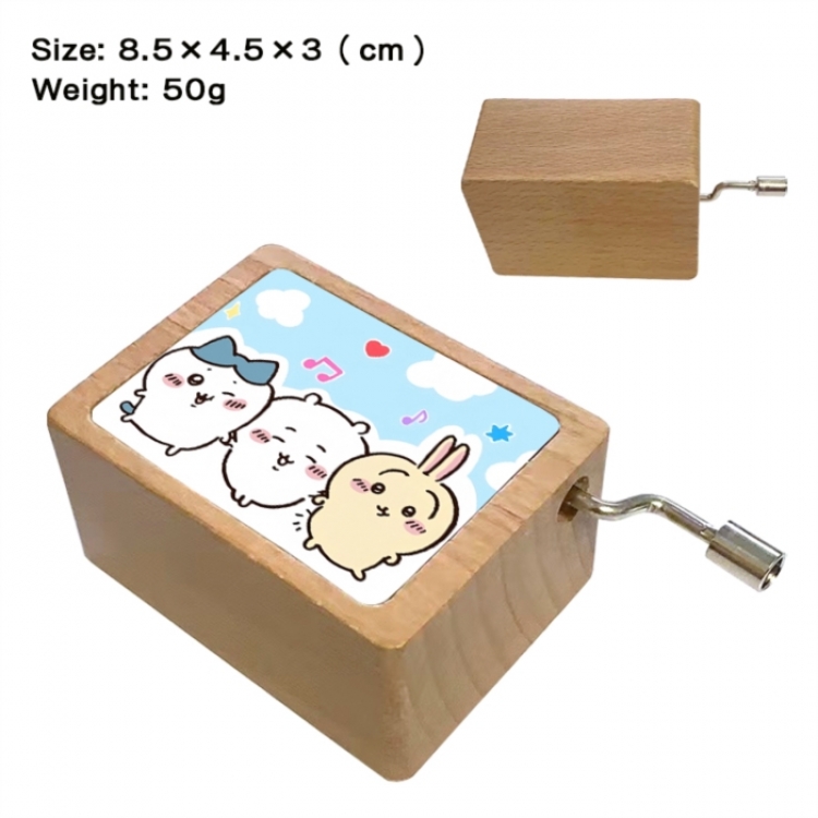 Chiikawa Anime printed wooden music box music box music box Christmas gift 8.5x4.5x3cm