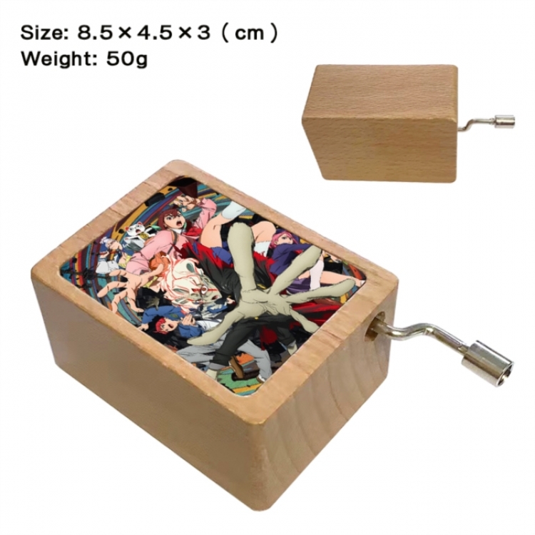 DANDADAN Anime printed wooden music box music box music box Christmas gift 8.5x4.5x3cm