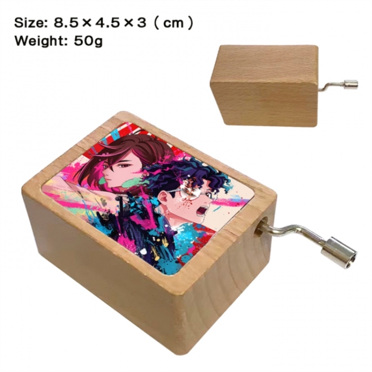 DANDADAN Anime printed wooden music box music box music box Christmas gift 8.5x4.5x3cm