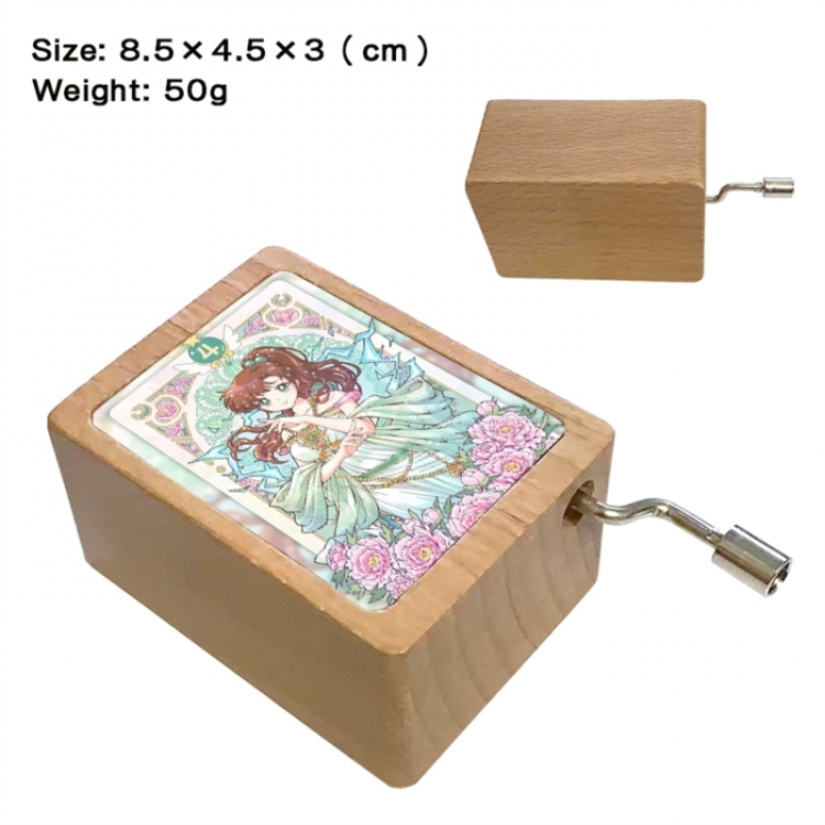 sailormoon Anime printed wooden music box music box music box Christmas gift 8.5x4.5x3cm