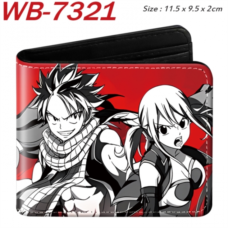 Fairy tail Animation color PU leather half fold wallet 11.5X9X2CM