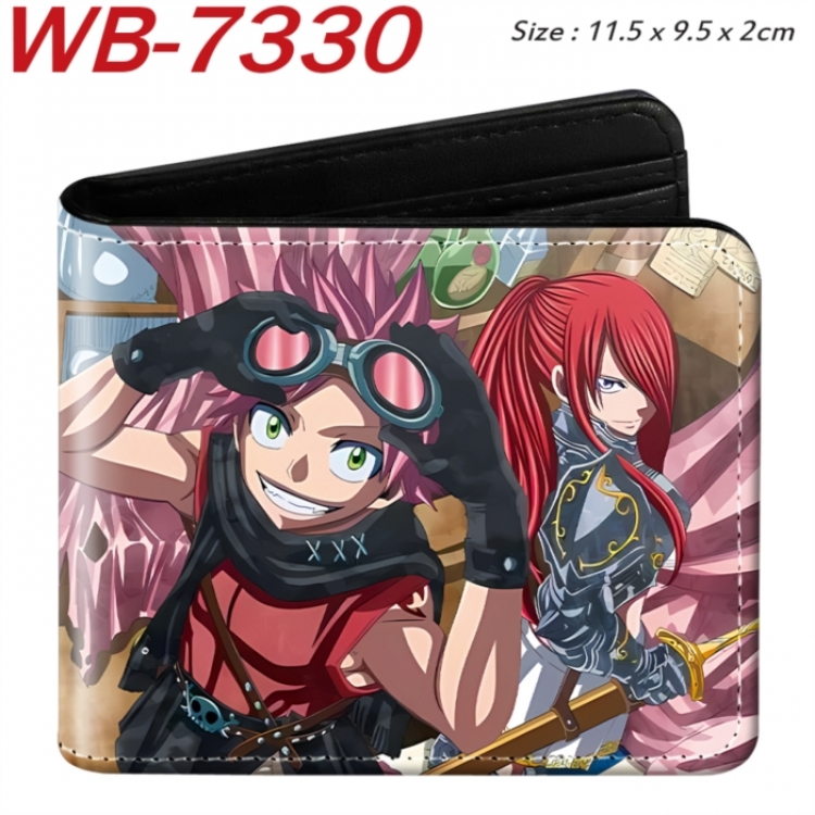 Fairy tail Animation color PU leather half fold wallet 11.5X9X2CM