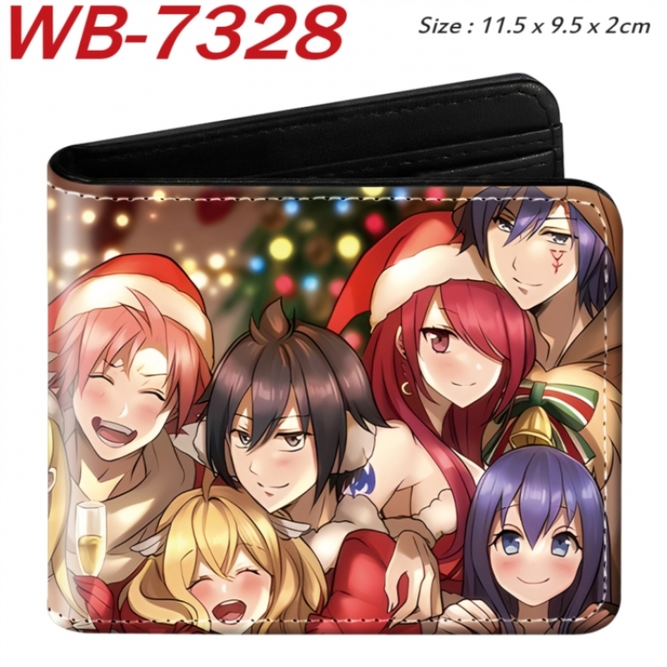 Fairy tail Animation color PU leather half fold wallet 11.5X9X2CM
