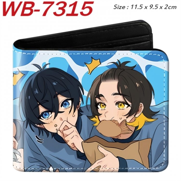 BLUE LOCK Animation color PU leather half fold wallet 11.5X9X2CM