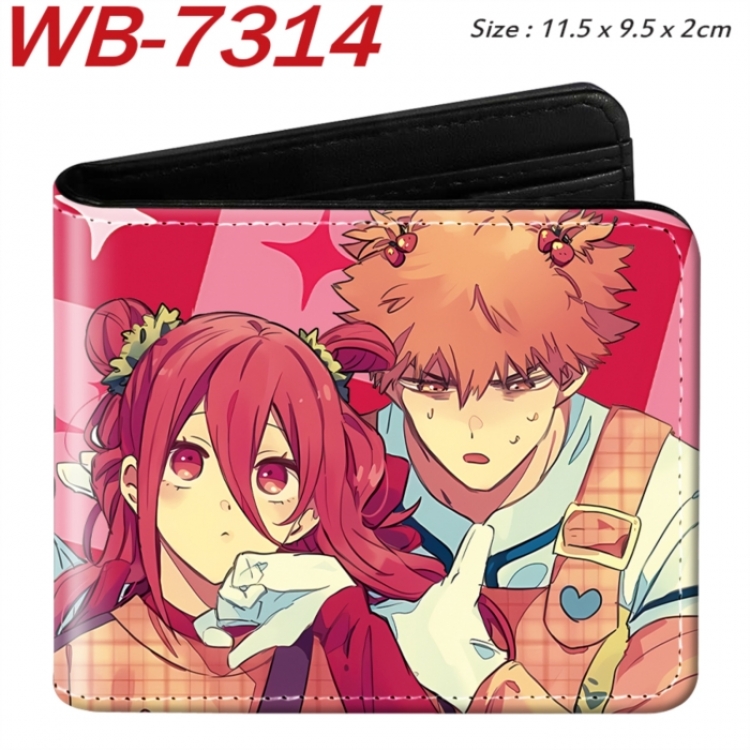 BLUE LOCK Animation color PU leather half fold wallet 11.5X9X2CM