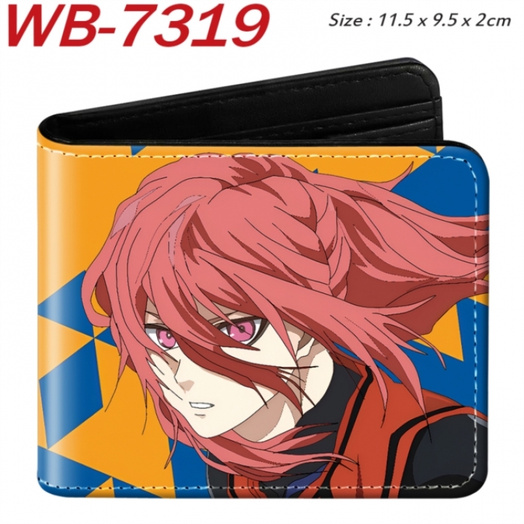 BLUE LOCK Animation color PU leather half fold wallet 11.5X9X2CM