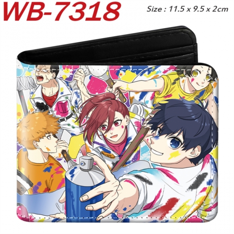 BLUE LOCK Animation color PU leather half fold wallet 11.5X9X2CM
