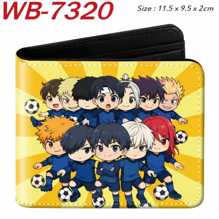 BLUE LOCK Animation color PU leather half fold wallet 11.5X9X2CM