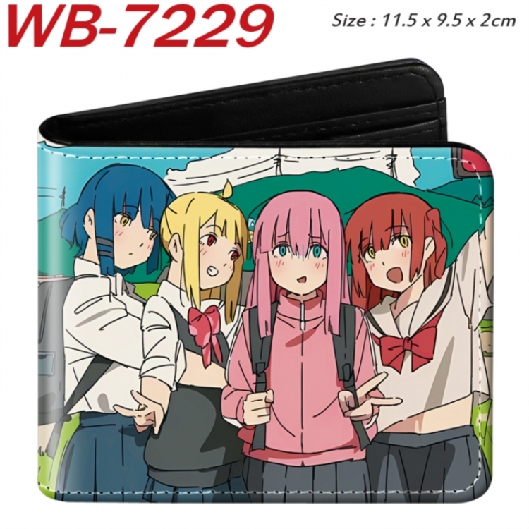 BOCCHI THE ROCK! Animation color PU leather half fold wallet 11.5X9X2CM