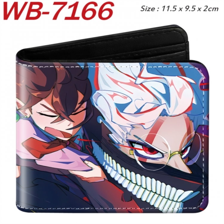 DANDADAN Animation color PU leather half fold wallet 11.5X9X2CM