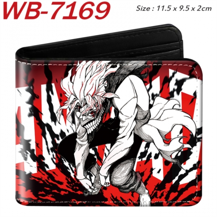 DANDADAN Animation color PU leather half fold wallet 11.5X9X2CM