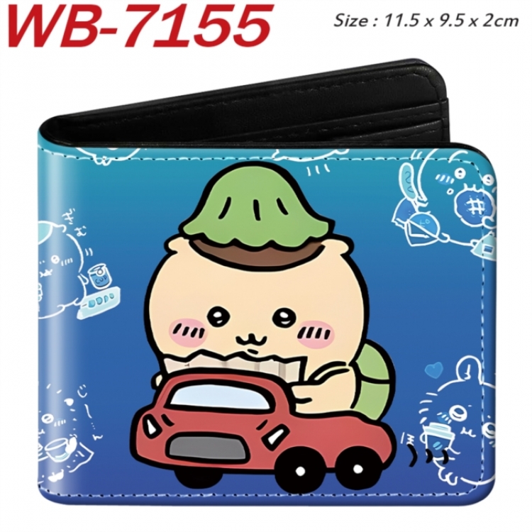 Chiikawa Animation color PU leather half fold wallet 11.5X9X2CM