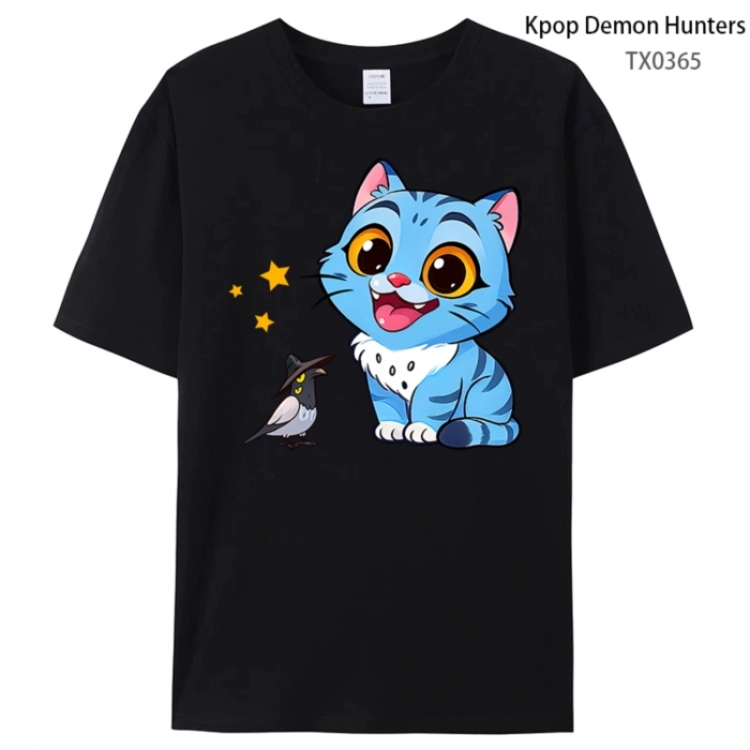 K-Pop Demon Hunters Anime peripheral printed pure cotton T-shirt from S to 4XL