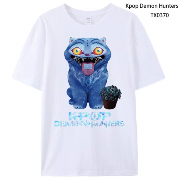 K-Pop Demon Hunters Anime peripheral printed pure cotton T-shirt from S to 4XL