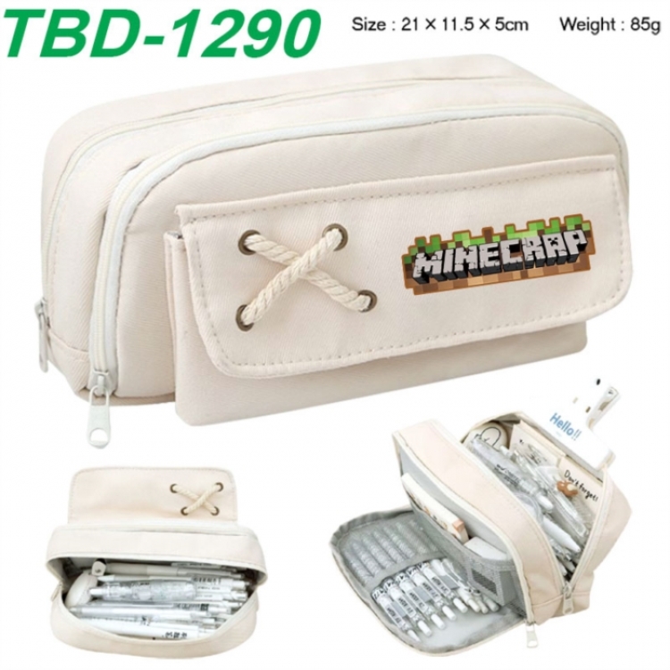 Minecraft Anime waterproof large capacity stationery box pencil case 21x11.5x5cm 85g