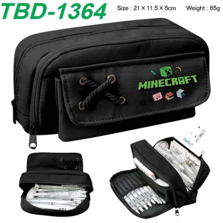 Minecraft Anime waterproof large capacity stationery box pencil case 21x11.5x5cm 85g